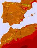 Spain temperature forecast for this period