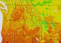 NW USA temperature forecast for this period