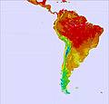 South America temperature forecast for this period