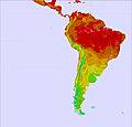 South America temperature forecast for this period