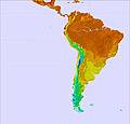 South America temperature forecast for this period