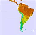 South America temperature forecast for this period