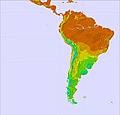 South America temperature forecast for this period