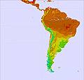 South America temperature forecast for this period