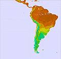 South America temperature forecast for this period