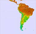 South America temperature forecast for this period