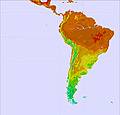 South America temperature forecast for this period