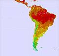 South America temperature forecast for this period