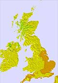 United Kingdom temperature forecast for this period