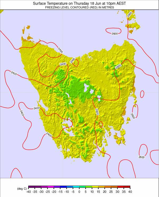 Tasmania weather map - click to go back to main thumbnail page