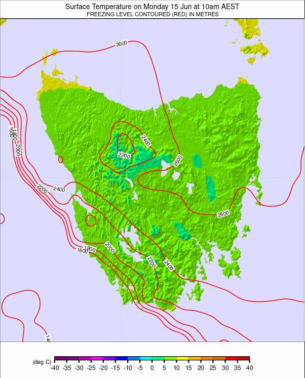 Tasmania weather map - click to go back to main thumbnail page