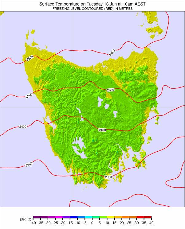 Tasmania weather map - click to go back to main thumbnail page