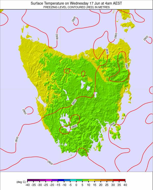 Tasmania weather map - click to go back to main thumbnail page