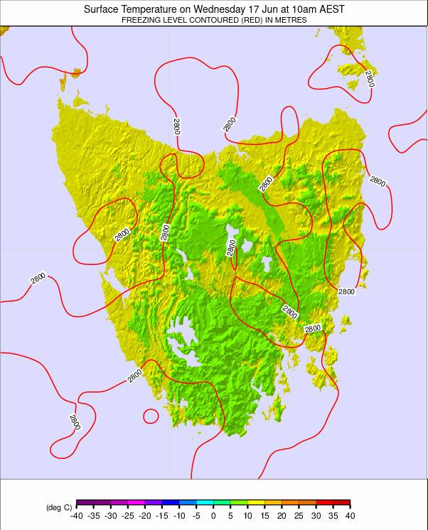 Tasmania weather map - click to go back to main thumbnail page