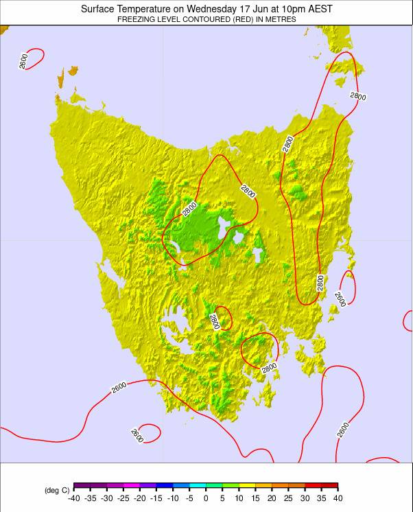 Tasmania weather map - click to go back to main thumbnail page