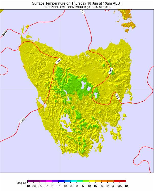 Tasmania weather map - click to go back to main thumbnail page