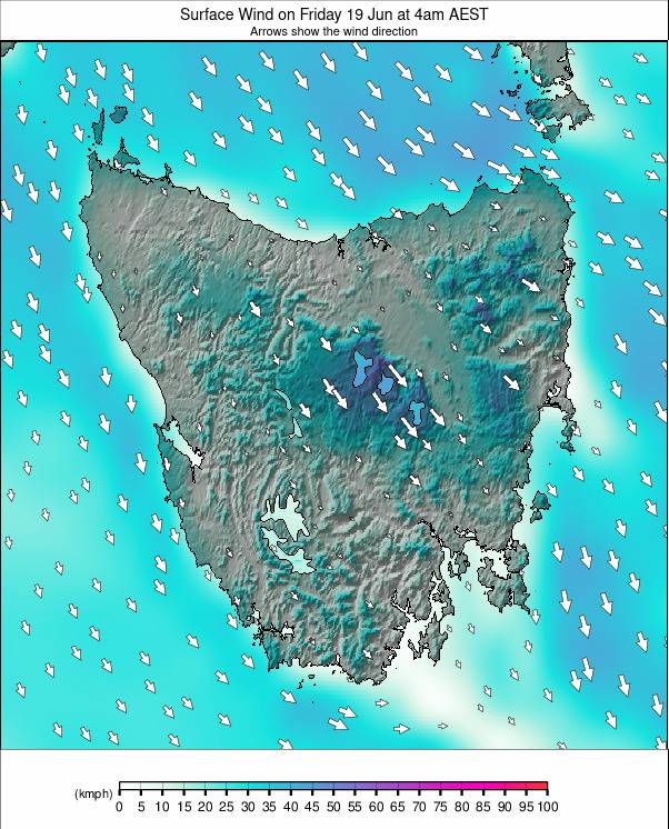Tasmania weather map - click to go back to main thumbnail page