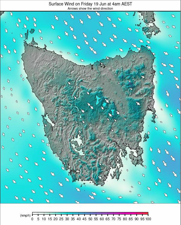 Tasmania weather map - click to go back to main thumbnail page