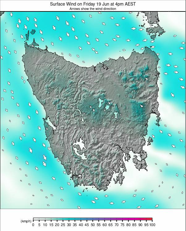 Tasmania weather map - click to go back to main thumbnail page