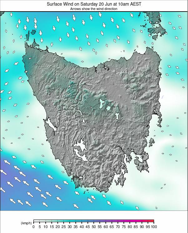 Tasmania weather map - click to go back to main thumbnail page
