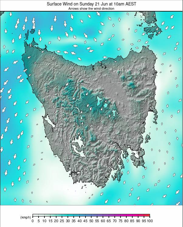 Tasmania weather map - click to go back to main thumbnail page