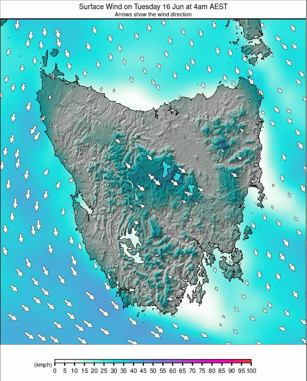 Tasmania weather map - click to go back to main thumbnail page