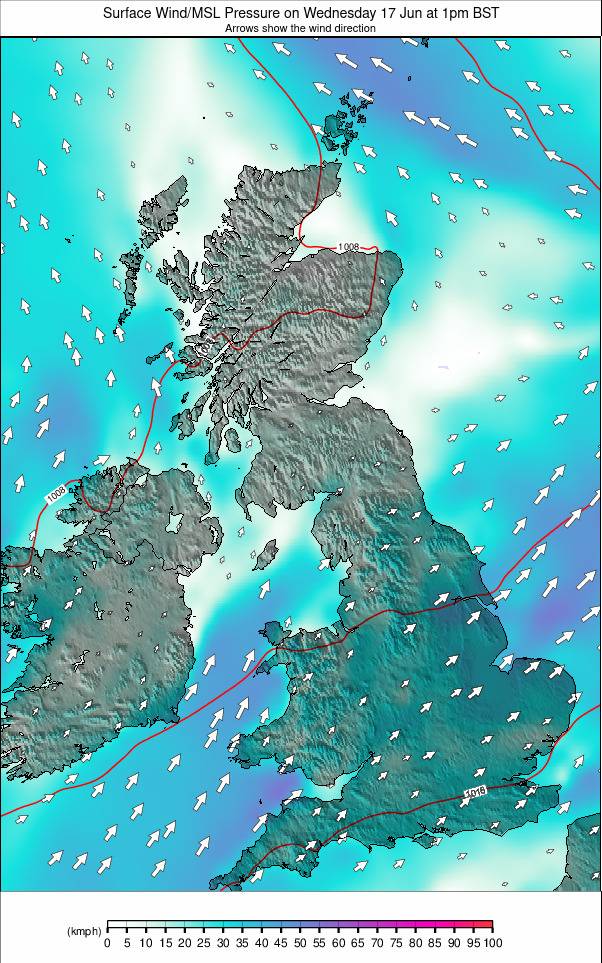 United Kingdom weather map - click to go back to main thumbnail page