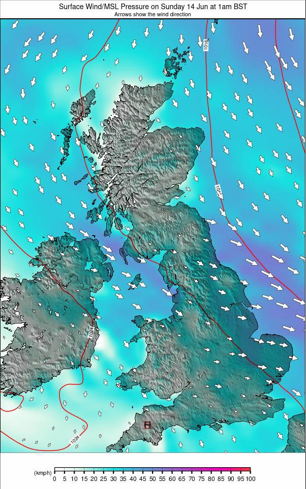 United Kingdom weather map - click to go back to main thumbnail page