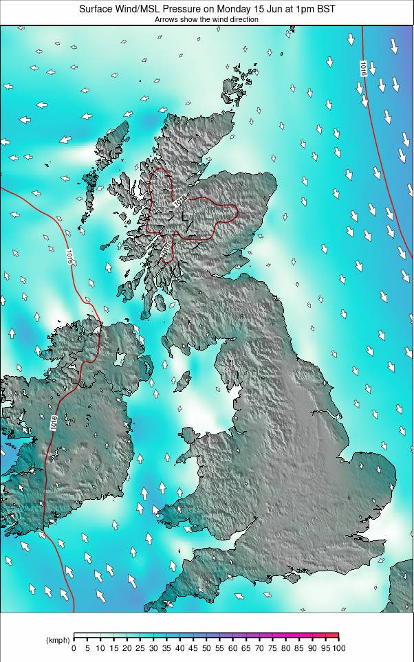 United Kingdom weather map - click to go back to main thumbnail page