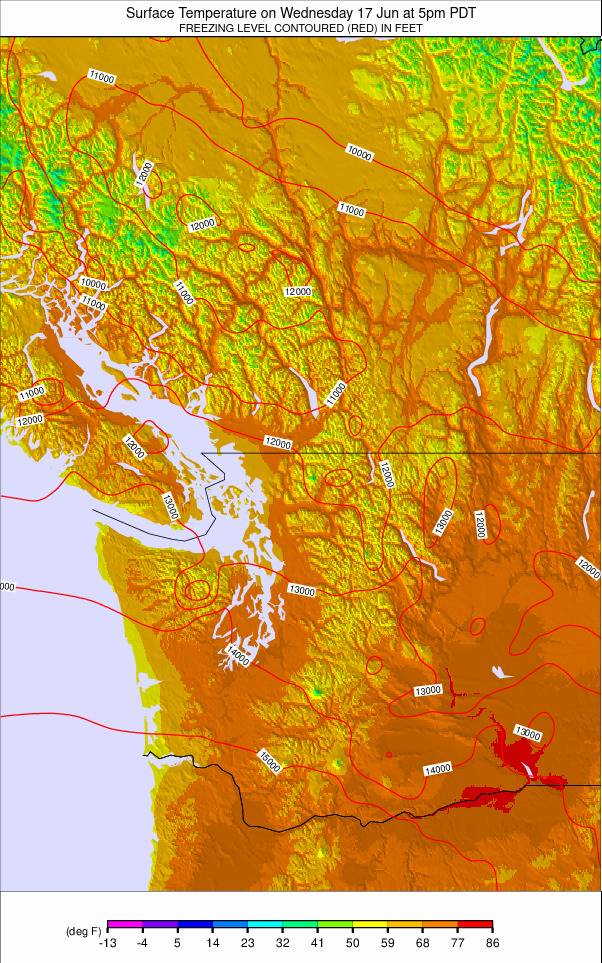 Washington / Vancouver weather map - click to go back to main thumbnail page