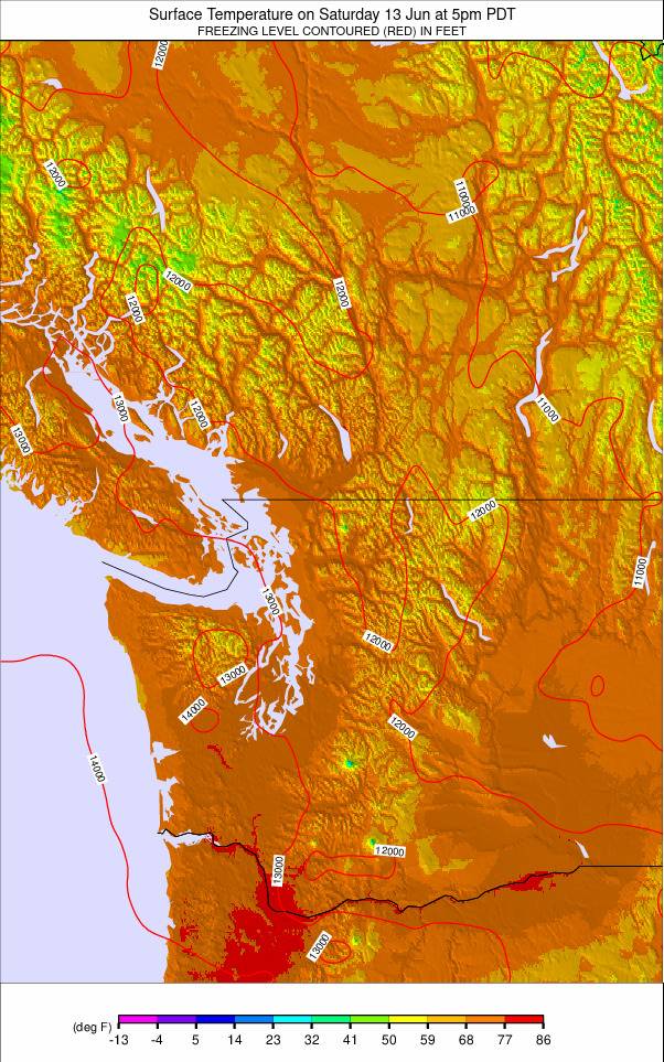 Washington / Vancouver weather map - click to go back to main thumbnail page