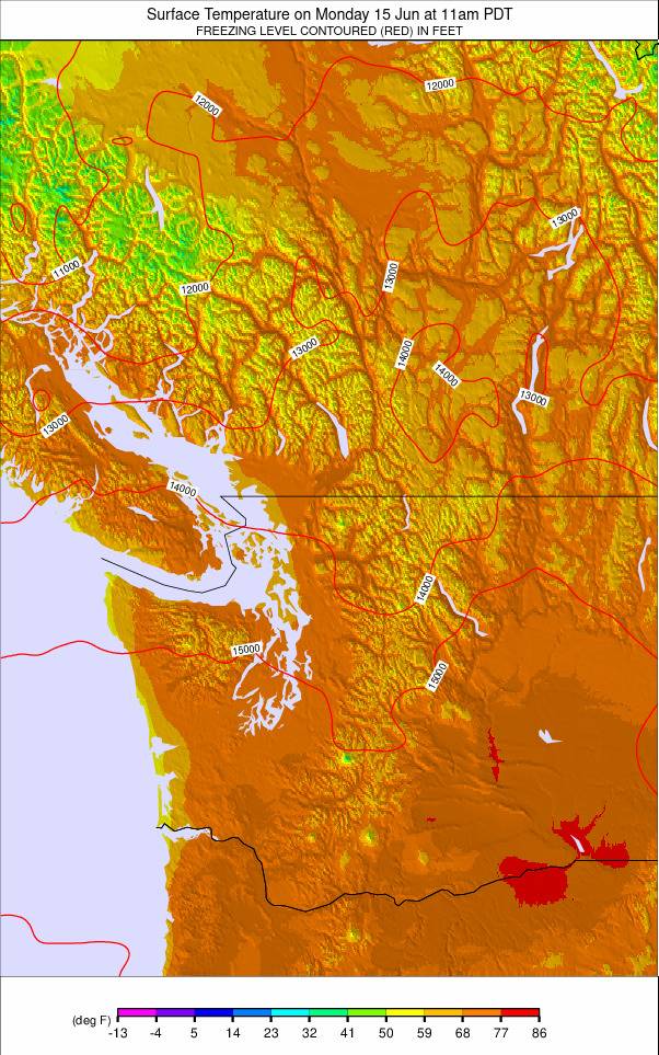 Washington / Vancouver weather map - click to go back to main thumbnail page