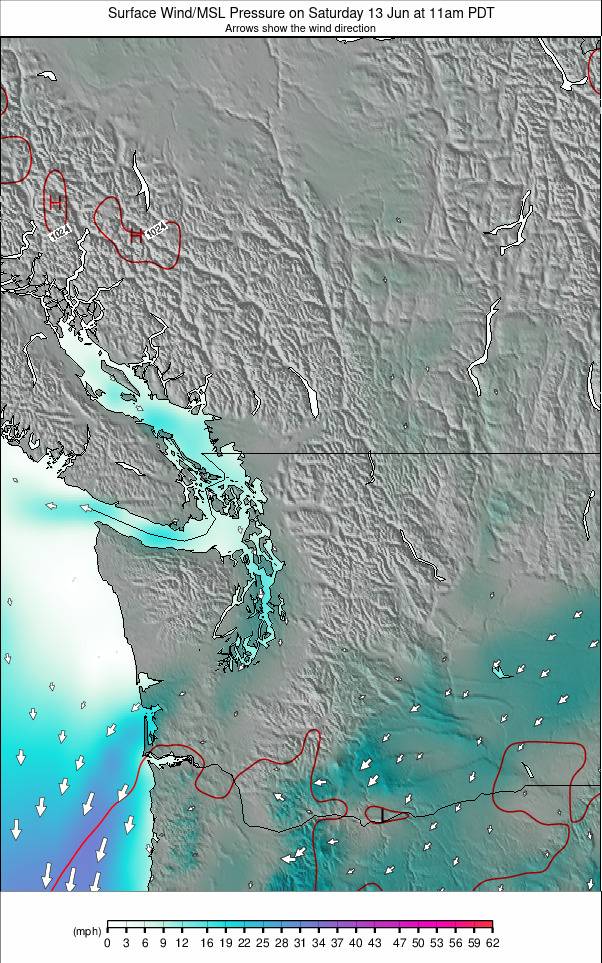 Washington / Vancouver weather map - click to go back to main thumbnail page