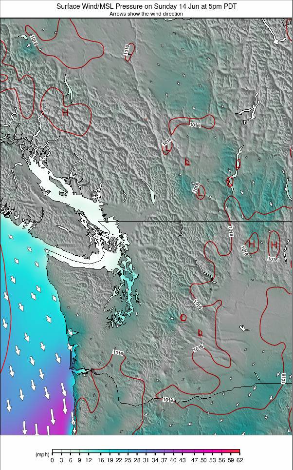 Washington / Vancouver weather map - click to go back to main thumbnail page
